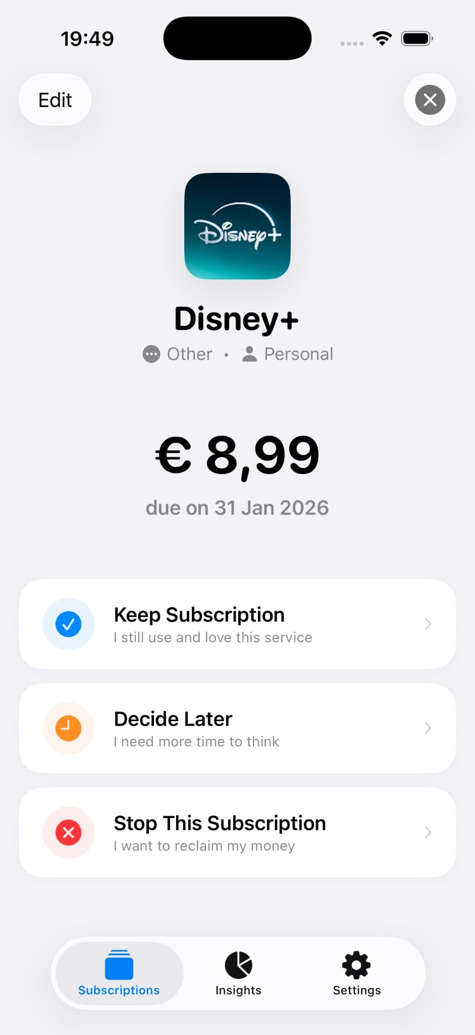 FYM Decision Window - Decide whether to keep or cancel subscriptions before renewal